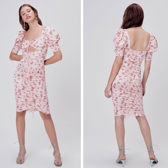 For Love and Lemons ASTER FLORAL MIDI DRESS - Picture 2 of 4